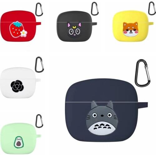 Cartoon case sFor JBL Tune 215 Case cute flower Silicone Wireless Bluetooth Earphones Cover for Jbl215 Protect Case fundas