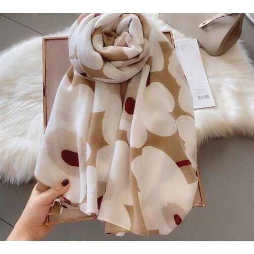 2020 New Cotton Ombre Flower Print Scarf Shawls Long Floral Beach Wrap Hijab Free Shipping
