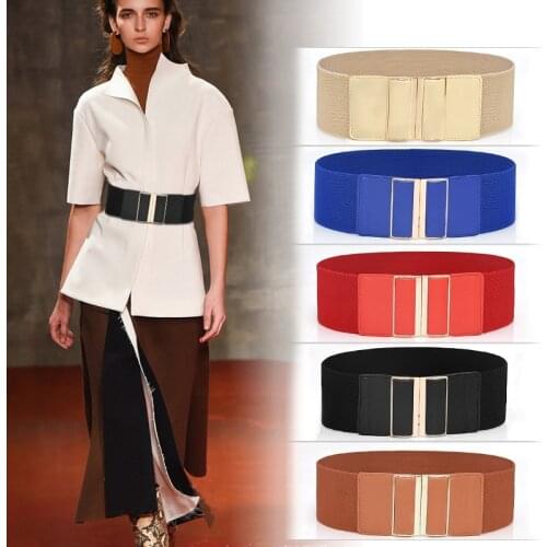 New Design Women Vintage Wide Elastic Belts Ladies Jeans Cummerbunds Party Costume Belt Cinturon Ancho Mujer Corset Waistband