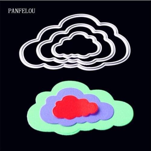 PANFELOU Easter Three layers of clouds Scrapbooking DIY album cards paper die metal craft stencils punch cuts dies cutting