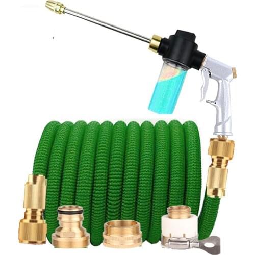 High Pressure Water Gun Hose Garden Irrigation Hose Magic Hose Telescopic Sprayer 1/2 Connector Nozzle Washing Machine Hose