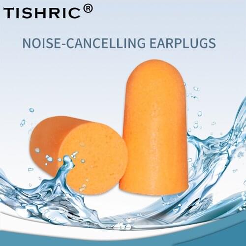 TISHRIC 10 Pairs Soft Sleep Earplugs Anti-noise Ear Plugs Noise Sleeping Ear Plug PU Sponge/Silicone Earplugs Noise Reduction
