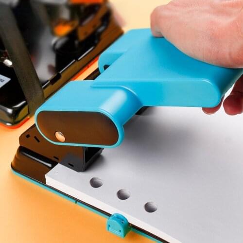 Heavy 2-hole Punch Paper Cutter Loose-leaf Punch 70mm 80mm Adjustable Hole Pitch 70Sheets Capacity Diy Office Binding Stationery