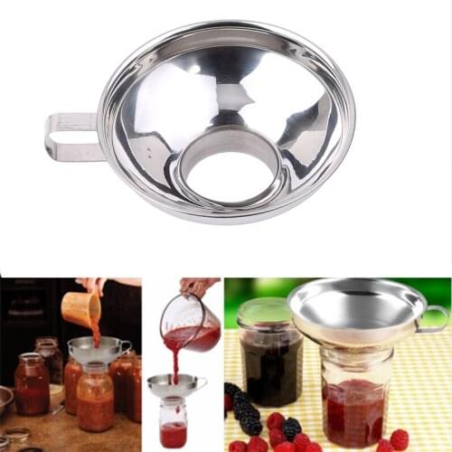 Stainless Steel High Quality Kitchen Accessories Tools Kitchen Gadget Unnel Wide Mouth Canning Funnel Hopper Filter