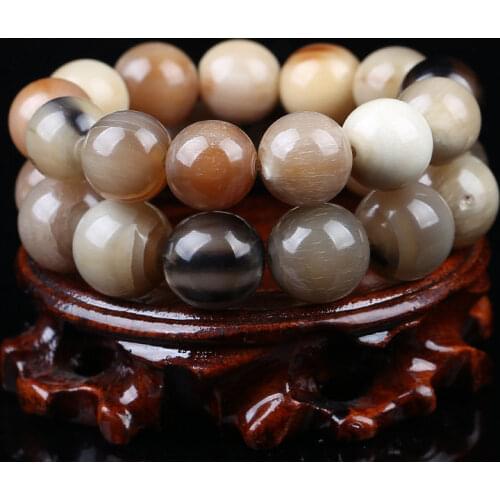Fine Quality Tibet Natural Plain Yak Horn Round Beaded Bracelet for Man Healthy 12mm 14mm 16mm 18mm 20mm 25mm 30mm BB-488