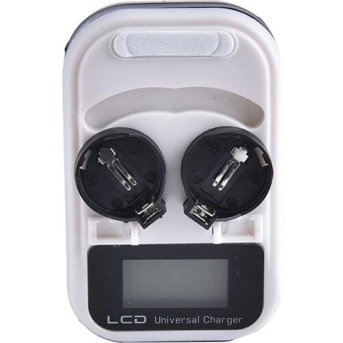 2-Slot LIR2032 LIR2025 LIR2016 3.6V Rechargeable Lithium Button Cell Coin Battery Charger LCD Indicator intelligent US Plug