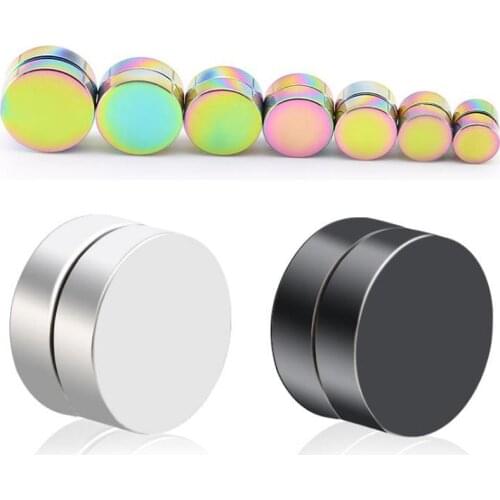 2 Pieces/lot Magnet Earring Stainless Steel Magnetic Earrings Magic Tragus Earring Fake Body Piercing Jewelry