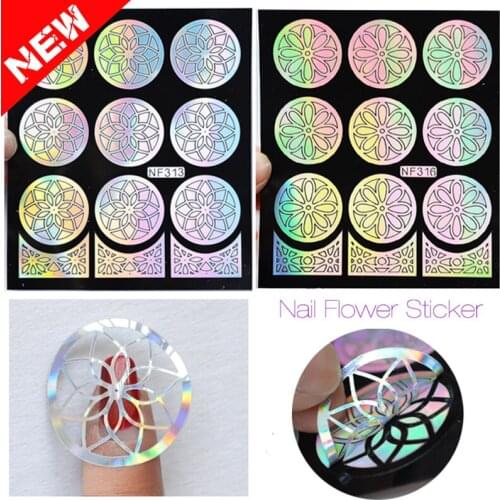 3D Nail Sticker Silver Hollow Vinyls Nail Art Stamping Stencil Nail Stickers Guide Manicure Nail Tools 2016 New Hot Sale Beauty
