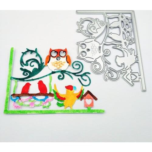 9.2*6.6cm Owl parrot die Cutting dies metal crafts paper die-cutting /DIY embossing Easter Halloween Scrapbooking