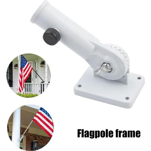 Aluminum Adjustable Wall Mount Flag Holders Advertising Flagpole Holder Duty Pole Flag Stand Proof Heavy Coated Base