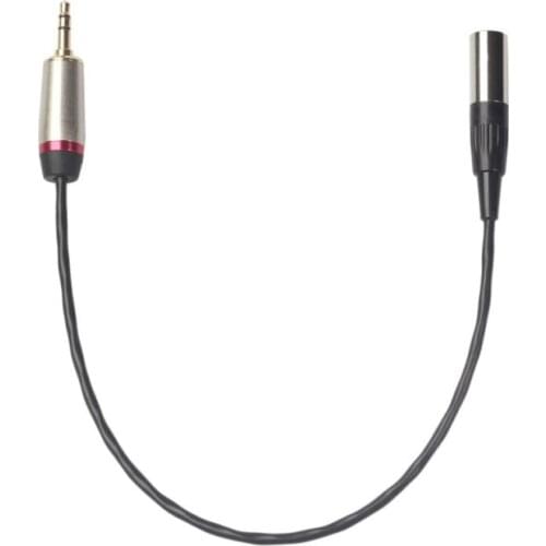 Audio Video Cable 3.5mm Male To Mini XLR 3 Pin Male Line Cord Plug For SLR Camera