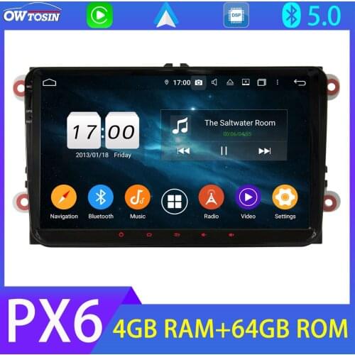 PX6 4+64G Android 10 Auto Stereo For VW T5 Vento Magotan Sharan Jetta Vl V Golf MK5 MK6 Plus Parrot BT GPS Navigation Radio DSP