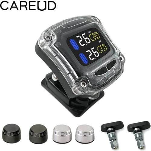 Wireless Motorcycle TPMS Tire Pressure Monitoring System TPMS Motorcycle Tire Pressure Sensor 2 External Internal Sensors