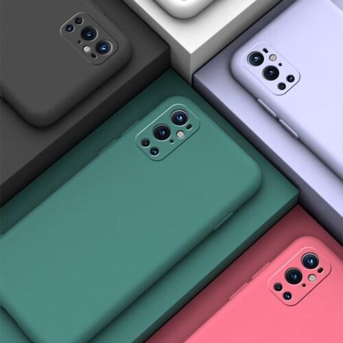 For Oneplus 9 Pro Case Liquid Silicone Shockproof Bumper Soft Back Cover One Plus Nord 8 8T 9 Pro Phone Case For Oneplus 9 Pro