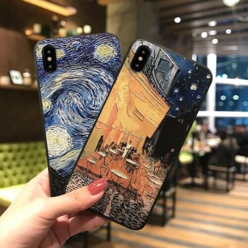 Art Painted Embossed Phone Case for Huawei P20 P30 P40 Mate 10 20 30Lite Pro Honor 8X 9 10 20 30Pro Coque Soft TPU Back Covers