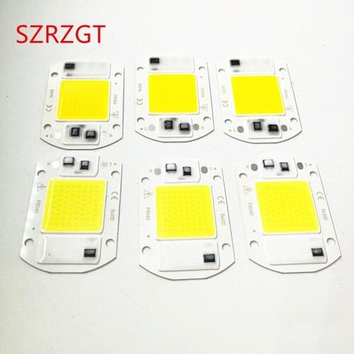 10pcs LED COB Bulb Chip 20W Chip 110V 220V Input Smart IC Fit For DIY LED Flood Light Cold White Warm White Street Lamp