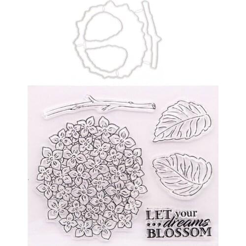 Flower Leaf Seal Stamp with Cutting Dies Stencil DIY Scrapbooking Embossing Photo Album Decor Paper Card Craft Drop Shipping