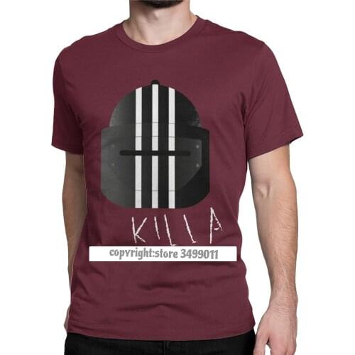 Killa Helmet Escape From Tarkov Tops T Shirts Men Survival Shooter Game Funny Premium Cotton Tee Shirt Happy New Year T Shirt
