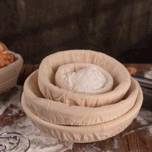 Hot Bread Fermentation Rattan Basket Proofing Country Bread Baguette Dough Baskets Storage Container Wicker Basket