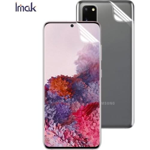 Imak 2pcs/Pack Sensitive Transparent Hydrogel Thin Film for Samsung Galaxy S20 5G 3D Full Cover Curved Soft Screen Protector