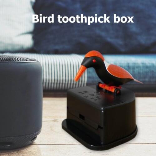 Cute Small Bird Toothpick Container Automatic Toothpick Dispenser Toothpick Holder Home Decoration Table Decor