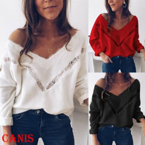 Hot Sexy Floral Lace Stylish Women Fashion Tee Soft Loose Long Sleeve Shirt Tops Ladies Casual T-shirt Plus Size Oversize