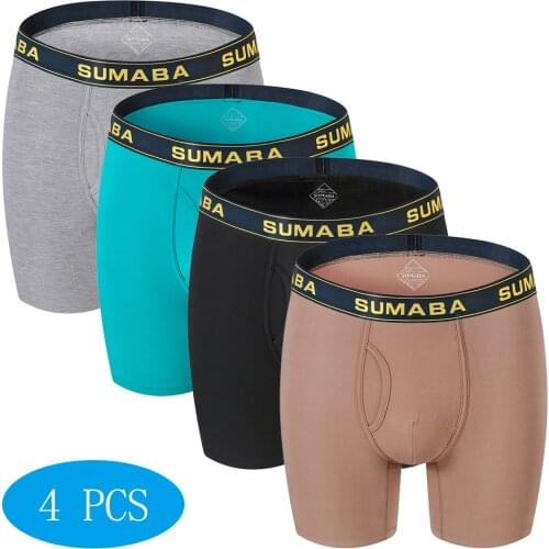 Mens Fashion Boxershorts Perfect-Fit Comfortable Simple Bamboo Breathable Male Shorts Elastic Waistband High Quality Underwear