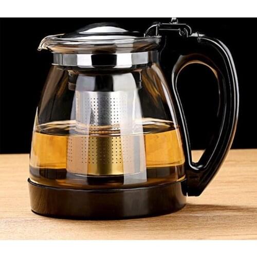 2L Large Capacity Flower Tea Pot Set Glass Transparent Cold kettle Cup Puer Teapot Office Home Tool With Filter Handle
