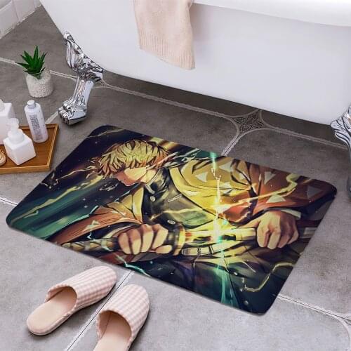 Demon Slayer Cheaper Anti-slip Modern Area Rugs Living Room Balcony Bathroom Printed Carpet Doormat Hallway Bath Mat