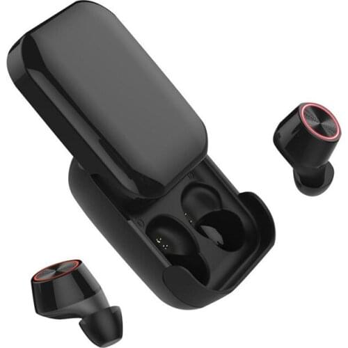 New X07 Wireless Bluetooth Earphone Dual Pass Waterproof In-Ear Bass Headset Stereo Headphone with Slide Cap Charging Bin