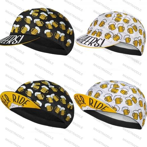 New Beer Ride Summer White Black Cycling Caps Classic Hats Breathable