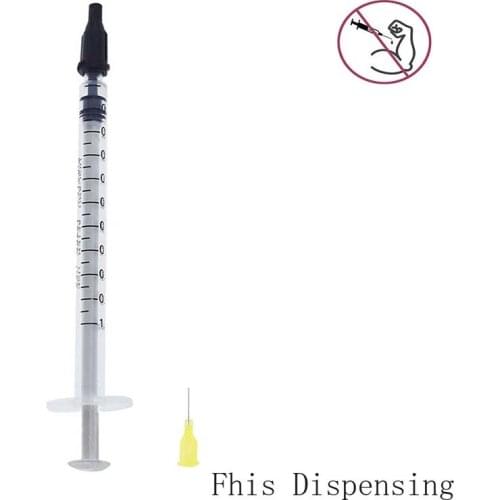 New 1ml/1cc Syringe Needle+32G 0.5 Inches Dispensing Needles and Sealing Cap Pack of 100