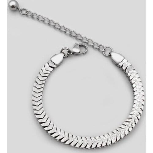 New Titanium Steel Stainless Steel Bracelet Fashion Snake Chain Mens and Womens All-match Jewelry