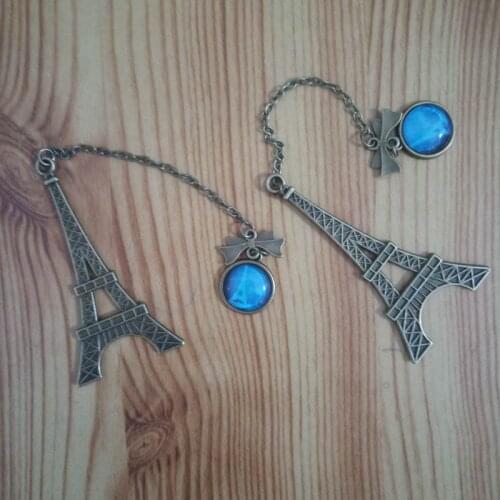 Wholesale 500 pcs New Arrival Vintage Eiffel Tower Metal Bookmarks For Book Creative Item Kids Gift Korean Stationery