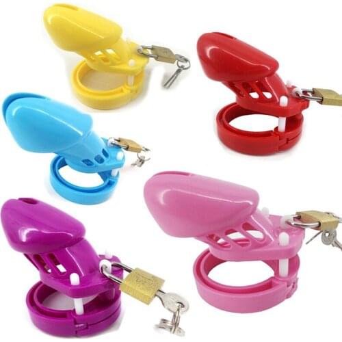 Wholesale 7 Colors CB6000S Plastic Chastity Cage Cock Cage Male Chastity Device Penis Sleeve Ring Lock Sex Toys for Men G7-3-1