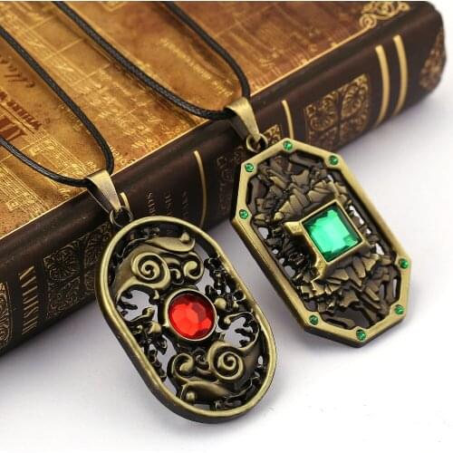 Dota 2 Necklace game Earth Spirit Jewelry Crystal Choker Necklace Vintage Pendant Accessories alloy Necklace for gift