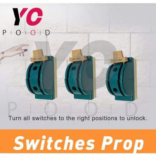 Switches Prop live escape room players adjust all swithes in the right gear to unlock up middle down YOPOOD Takagism game