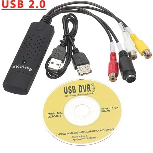 Pohiks 1pc High Quality VHS to DVD Audio Video Adapter Portable USB Video Capture Card Converter Adapters
