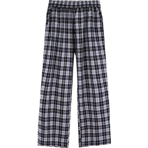 Korean Streetwear Harem High Street Retro Trend Plaid Trousers Casual Pants Mens Elastic Waist Loose Straight SweatPants