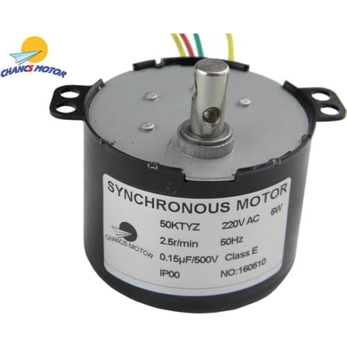 CHANCS Synchronous Synchron Geared Motor 50KTYZ AC 220V 2.5RPM Low Speed Micro Permanent Magnet Motor