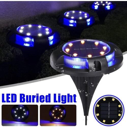 Solar 12LED Buried Light Under Ground Lawn Lamp Outdoor Path Way Garden Decking Lamp Landscape Lights For Yard Patio Decoration