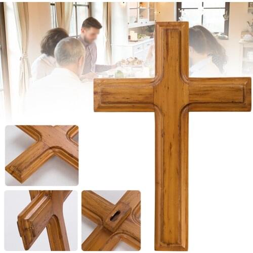 Solid Catholic Crucifix Wooden Crosses Party Meditation Sincere Office Wall Mounted Crafts Jesus Christ Gifts Home Decoration