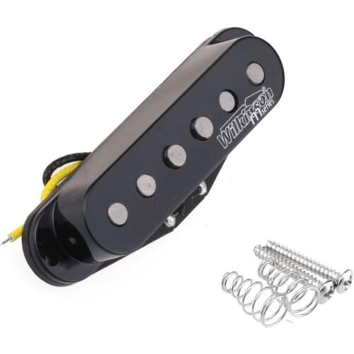 Wilkinson Vintage Tone Alnico 5 Staggered Single Coil Middle Pickup for Strat Style Electric Guitar, Black