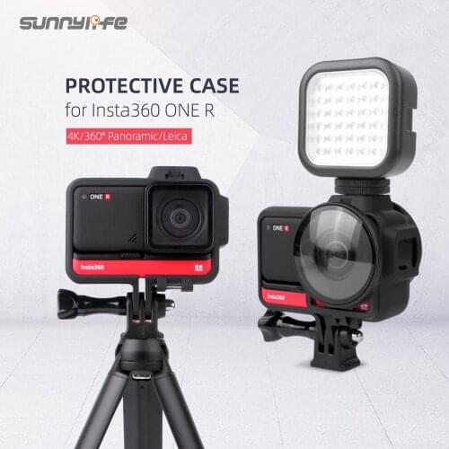 Sunnylife Protective Case Frame Housing Border Lens Cover Guards Protector for Insta360 One R Panorama Dual-Lens Sports Camera