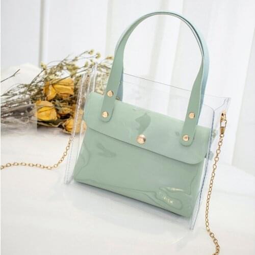 Female Small Leather Handbags 2021 Transperent HandBags Mini Shoulder Bag Crossbody Messenger Phone Pouch