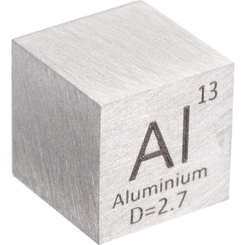 1Pcs 99.99% High Purity Aluminum Alloy 10mm Cube Carved Element Periodic Table Mayitr Cube Aluminum High Quality