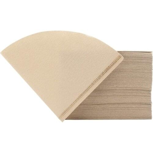 100 Pieces Eco-friendly Unbleached Original Wooden Hand Drip Paper Coffee Brewer V60 Coffee Filter Bag Coffee Maker Accessories