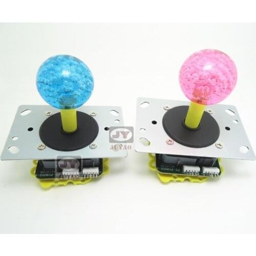 2 pcs/lot crystal bubble top ball joystick and microswitch , parts for arcade game machine