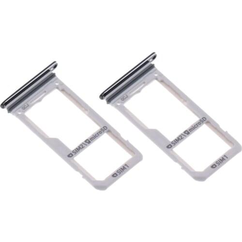 2x SIM Card + MicroSD Card Reader Holder Slot Tray Container for Samsung Galaxy S8 S8+ Black