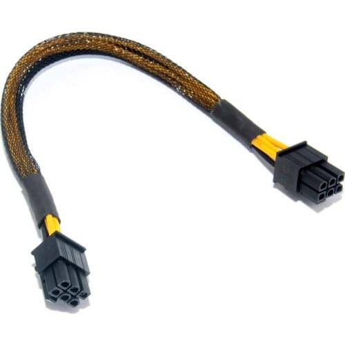 6 pin turn to 1 pc 6 Pin graphics card power connector line 6PIN adapter cable 1 pc 6pin graphics card 18AWG line 23 cm long